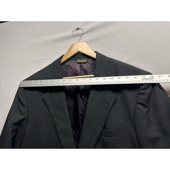 Brooks Brothers Sport Coat Men’s 45M 2 Button Sleeve Charcoal Grey Wool - Picture 12 of 13